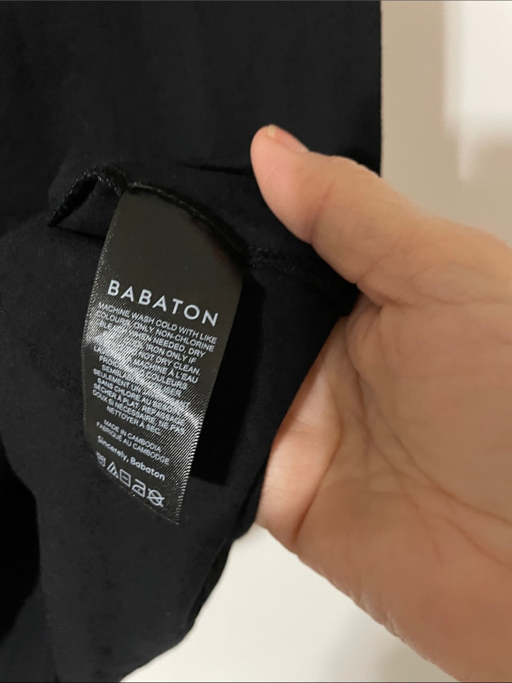 Babaton Shoulder Pad Black Tee Size XS - Picture 4 of 5